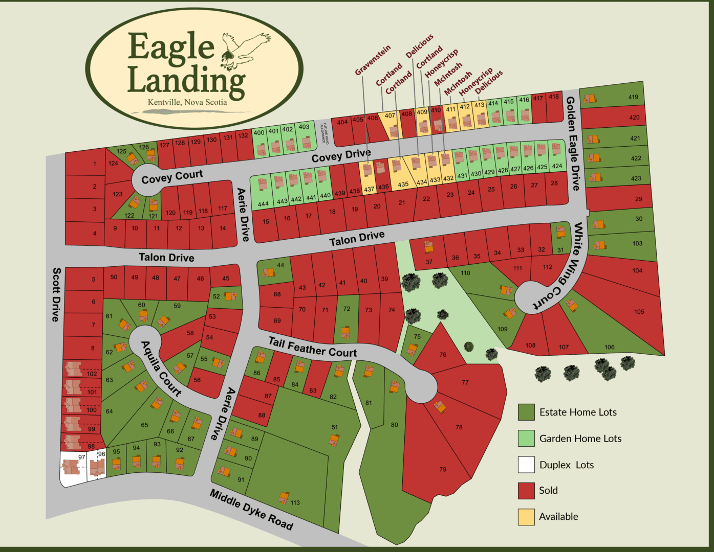 Eagle Landing Community Map, Kentville, NS
