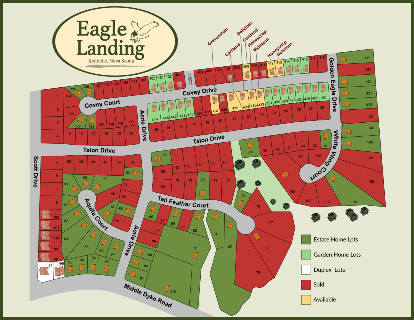 Development map of Eagle Landing