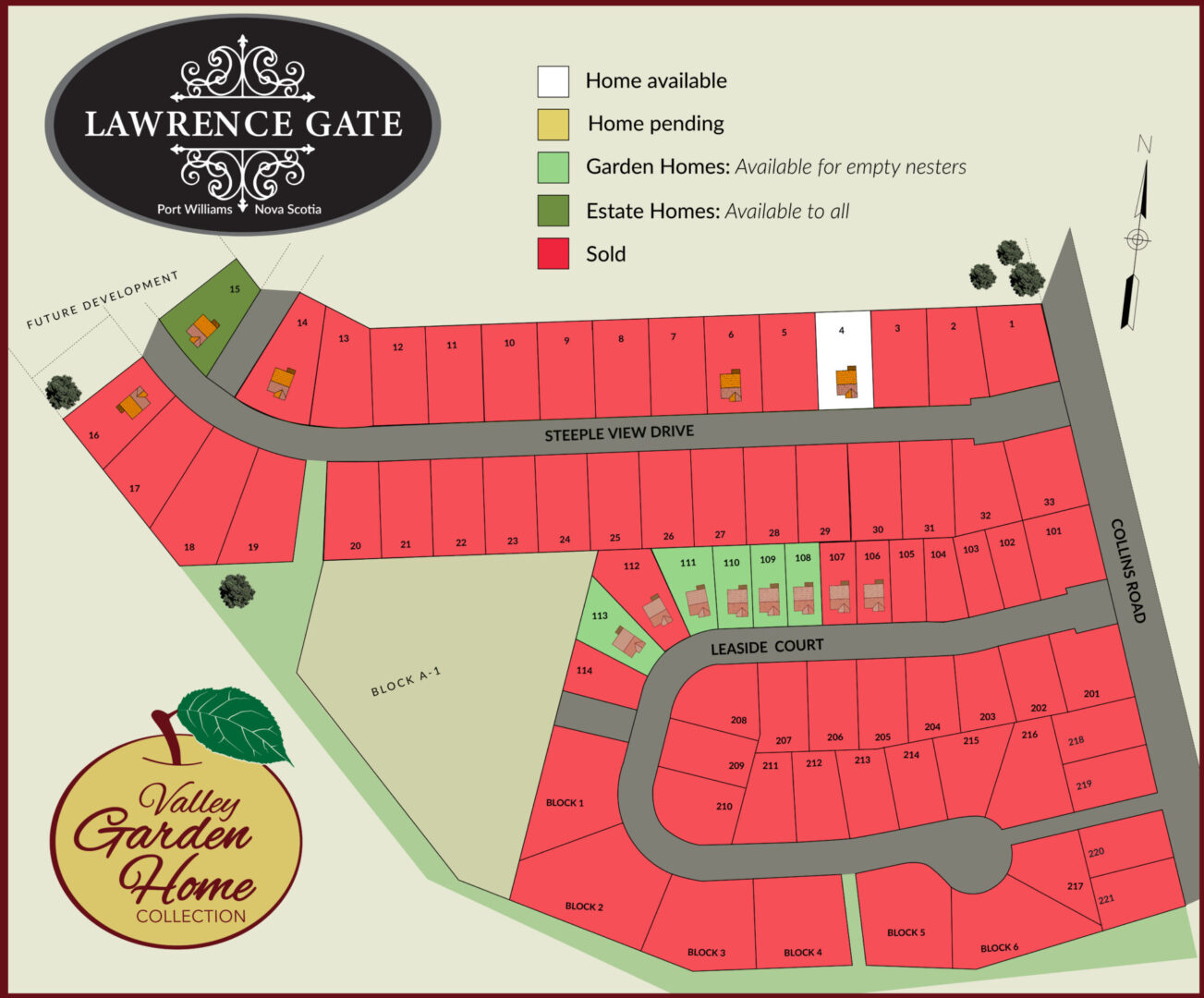 Development Map of Lawrnence Gate, Port Williams, NS